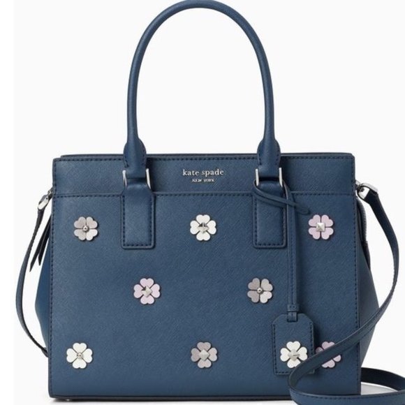 kate spade Handbags - KATE SPADE Cameron Medium Satchel Appliqué Flower